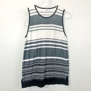 VINCE Striped Knit Sleeveless Top size Small